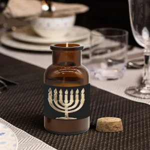 Tawny Rose Sandal Medicine Bottle Candle Cup (Black Print)
