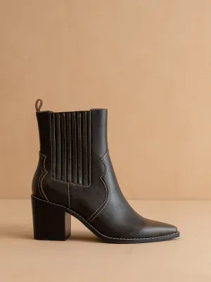 The Addison |  Coffee Perfectly Paneled Western Boot