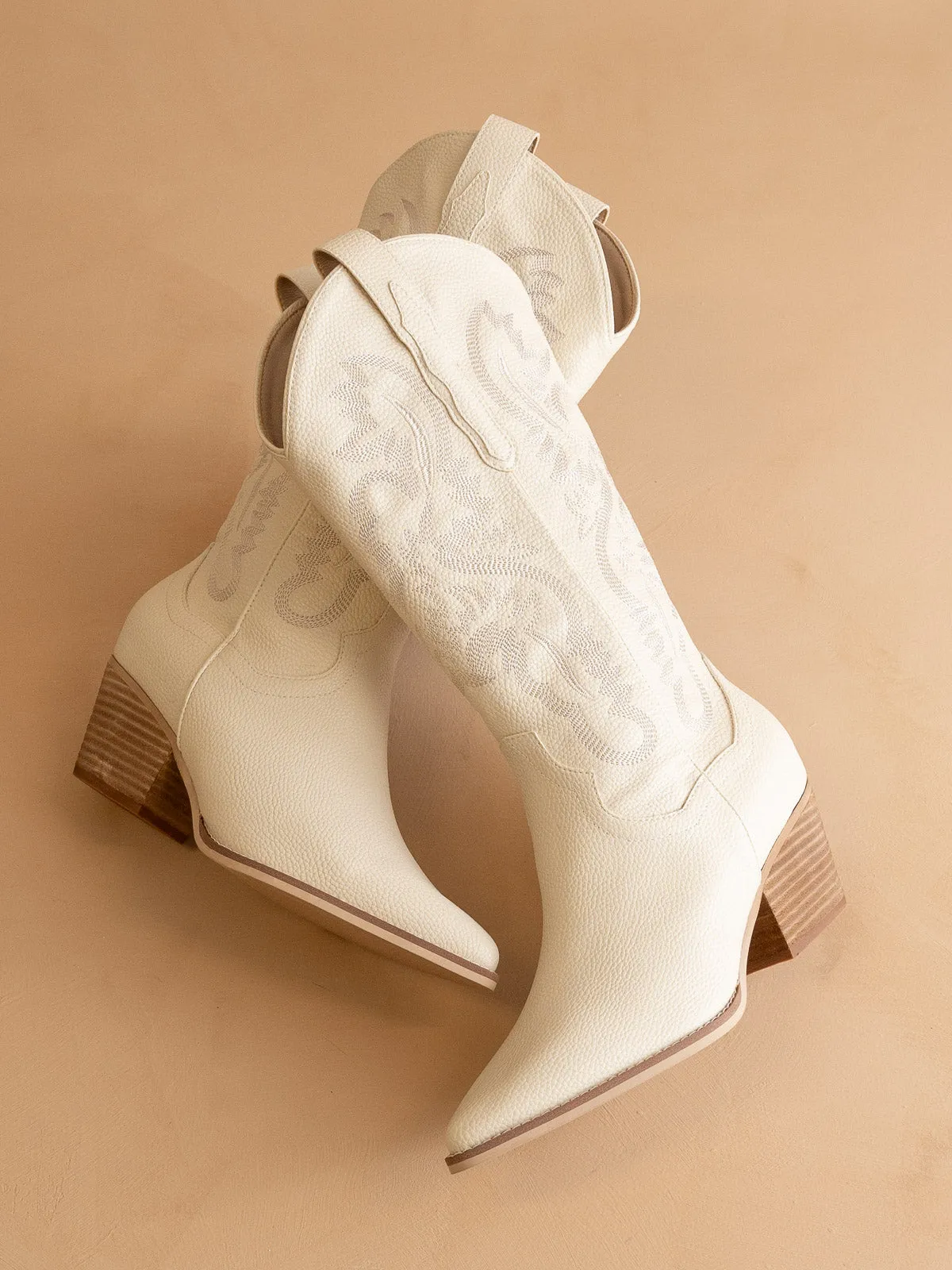 The Amaya | Ivory Classic Western Boot