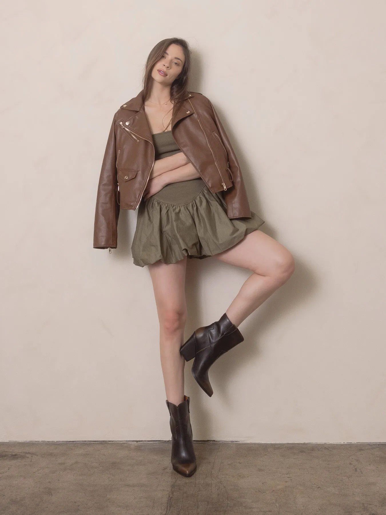 The Brooks | Coffee Two Toned Western Bootie