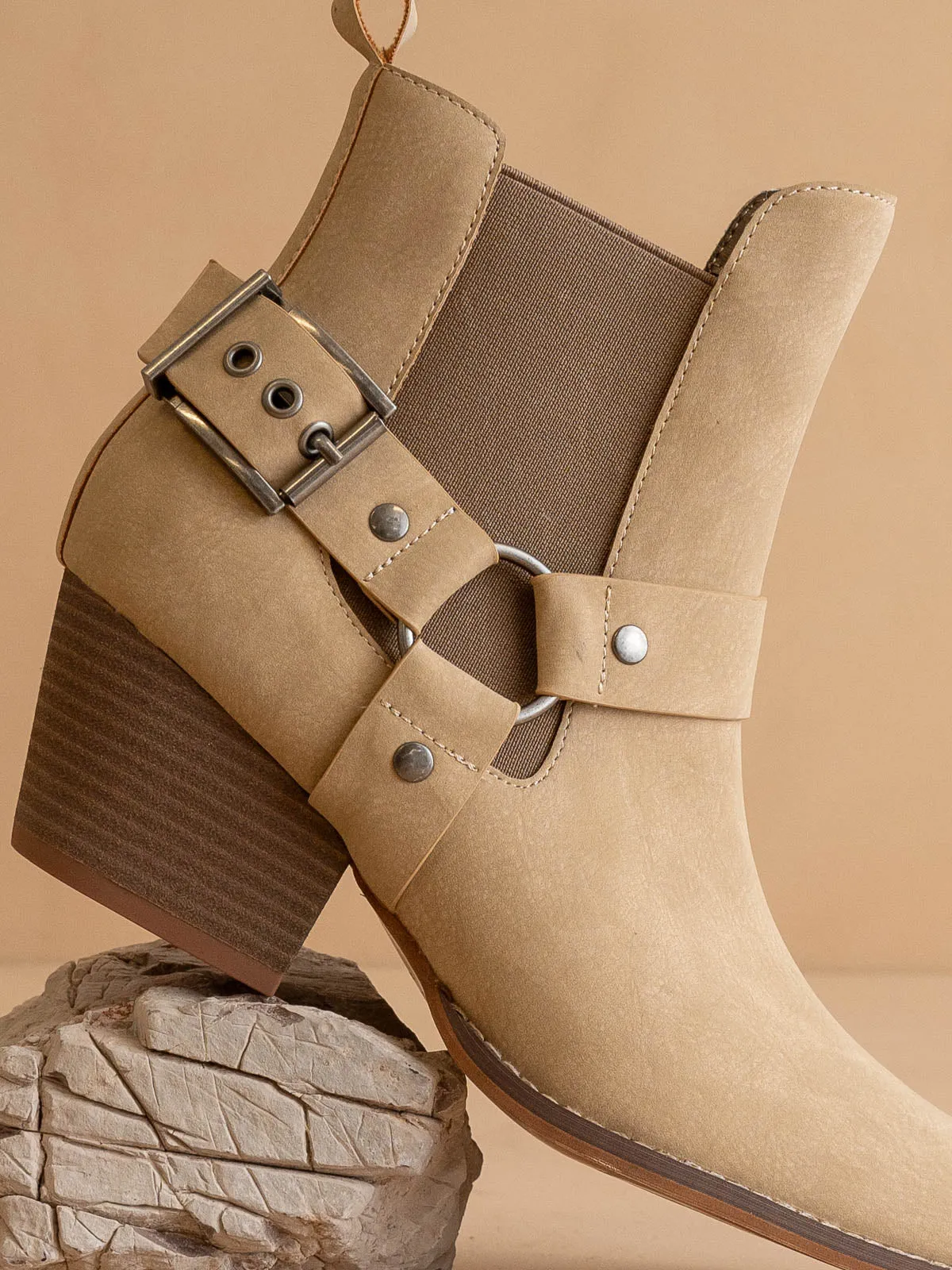 The Colt | Khaki Motorcycle Bootie