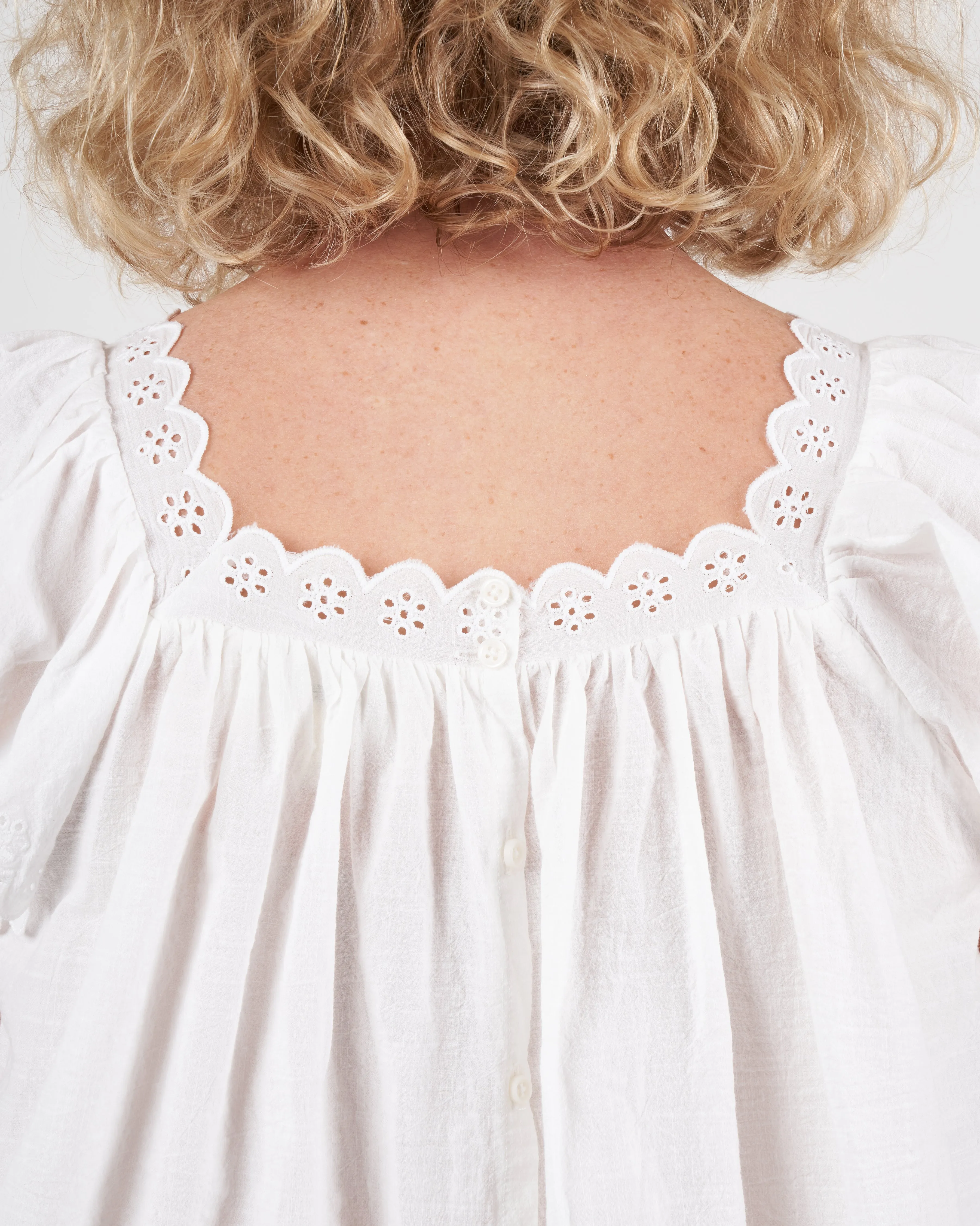 the eyelet keepsake tank - white white