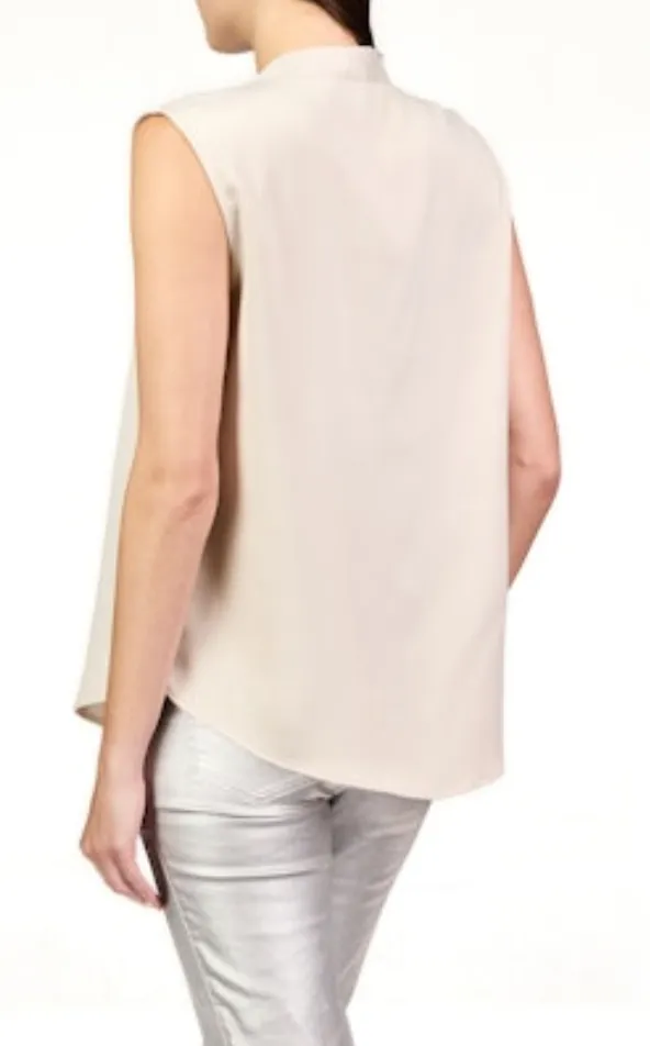 Tie Neck Satin Shell