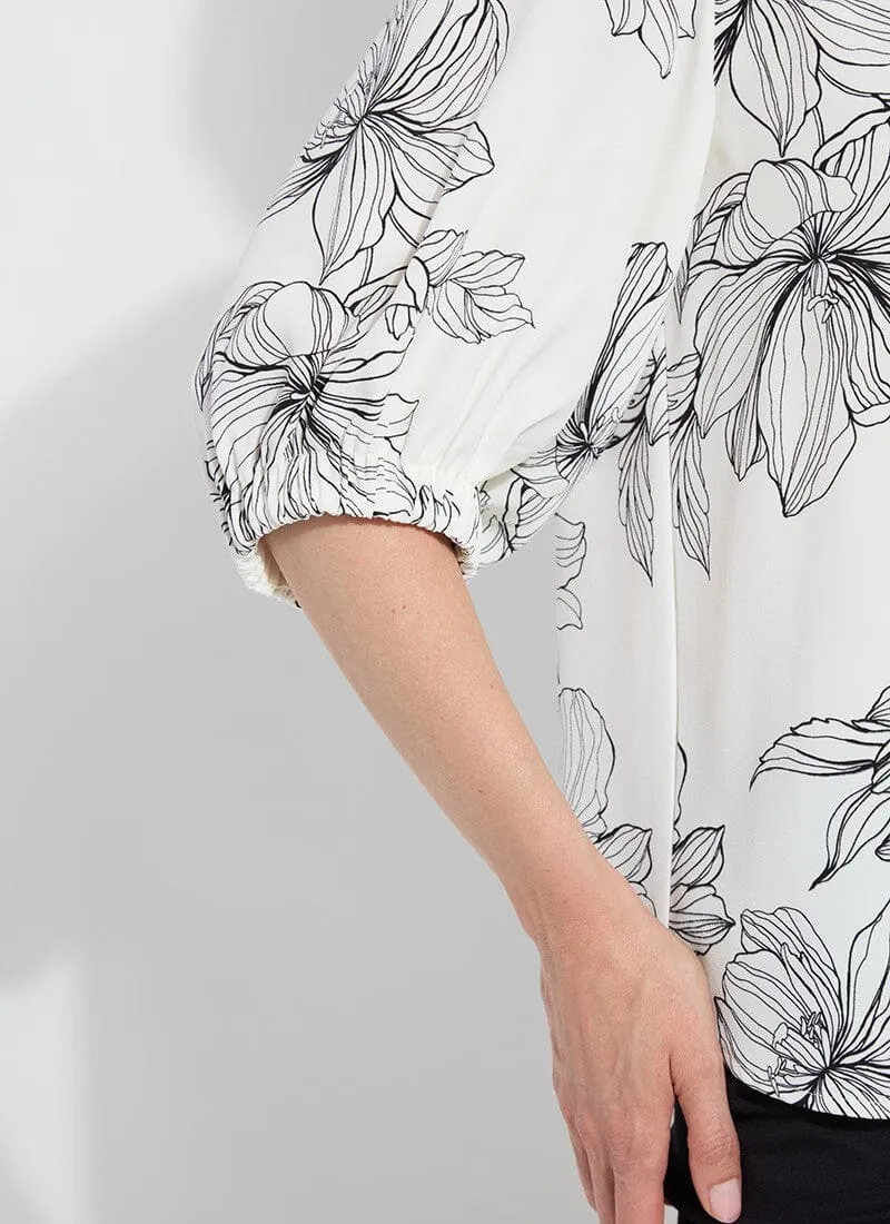 Veda Boat Neck Balloon Sleeve Blouse