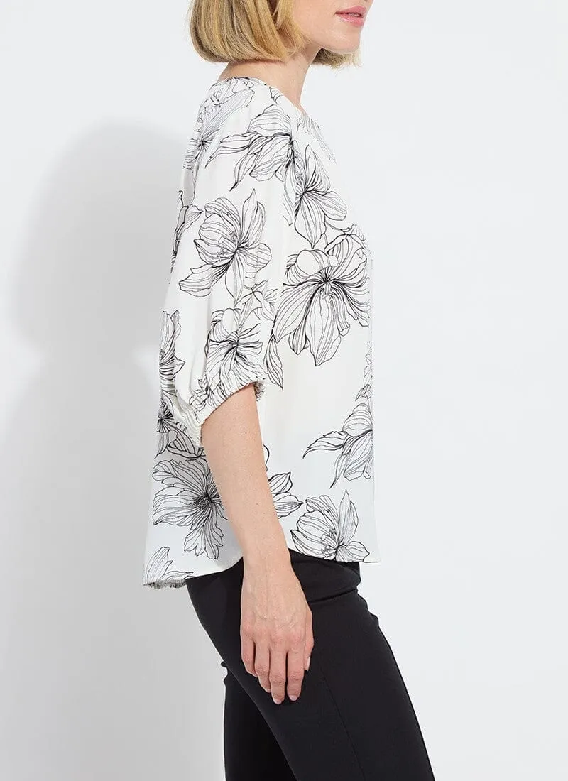 Veda Boat Neck Balloon Sleeve Blouse