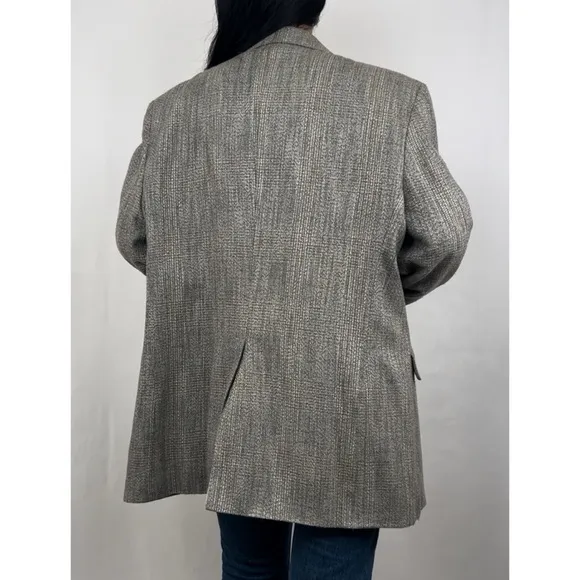 Vintage Haggar Grey Tweed Oversized Boyfriend Blazer