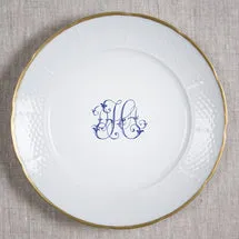 Weave Gold Dinner With Monogram