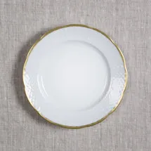 Weave  gold Rimmed  White Salad 7.63"