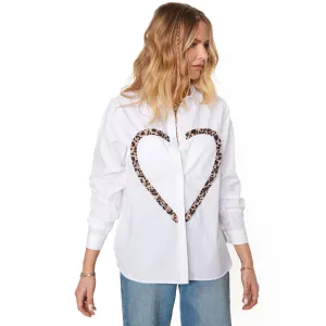 White Heart Frill Shirt