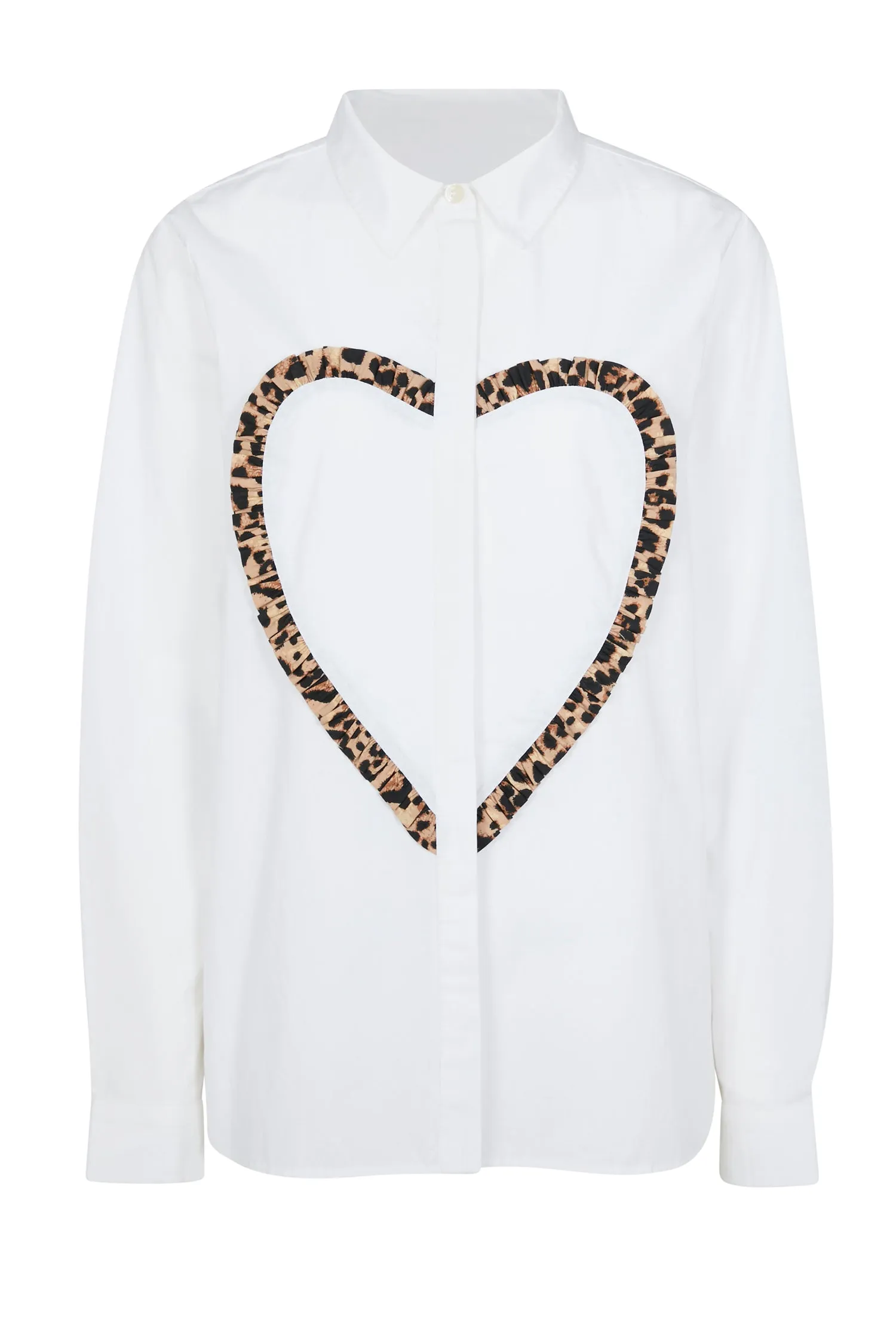 White Heart Frill Shirt