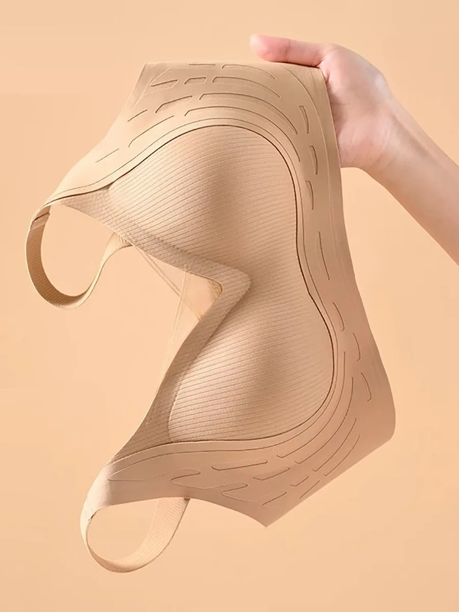 Women Casual Seamless Solid Fixed Cup Bra