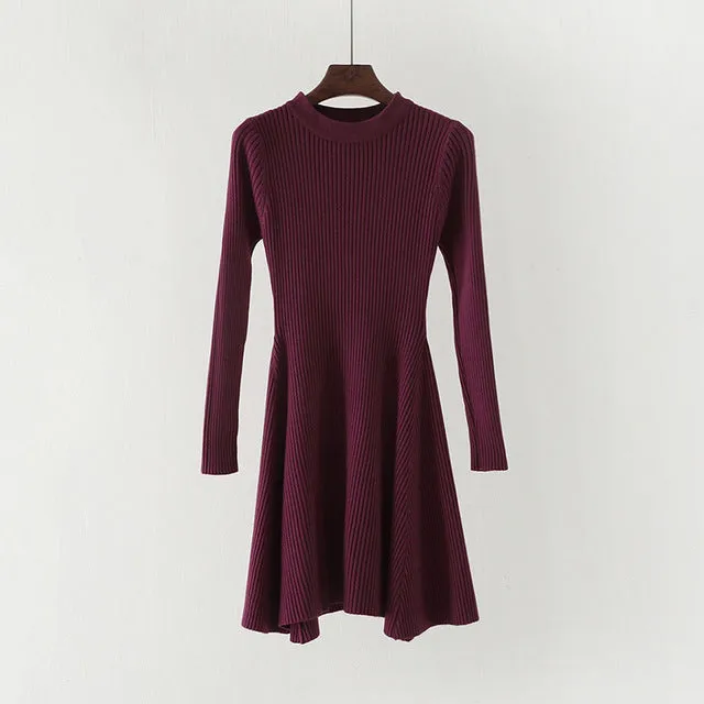 Women Long Sleeve Sweater Dress