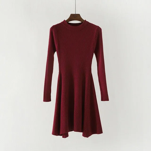Women Long Sleeve Sweater Dress