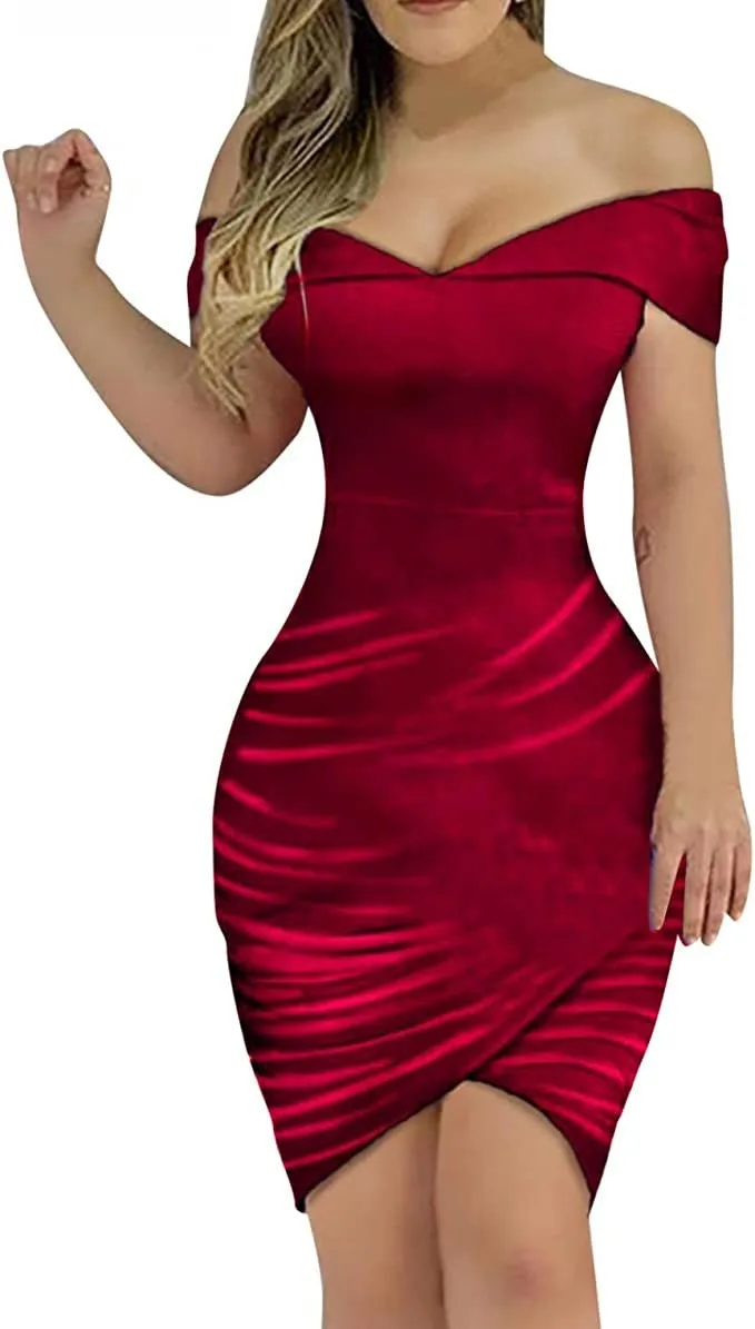 Womens Dress | Velvet Dress | Womens Red Dress | Red Dress | Evening Dress