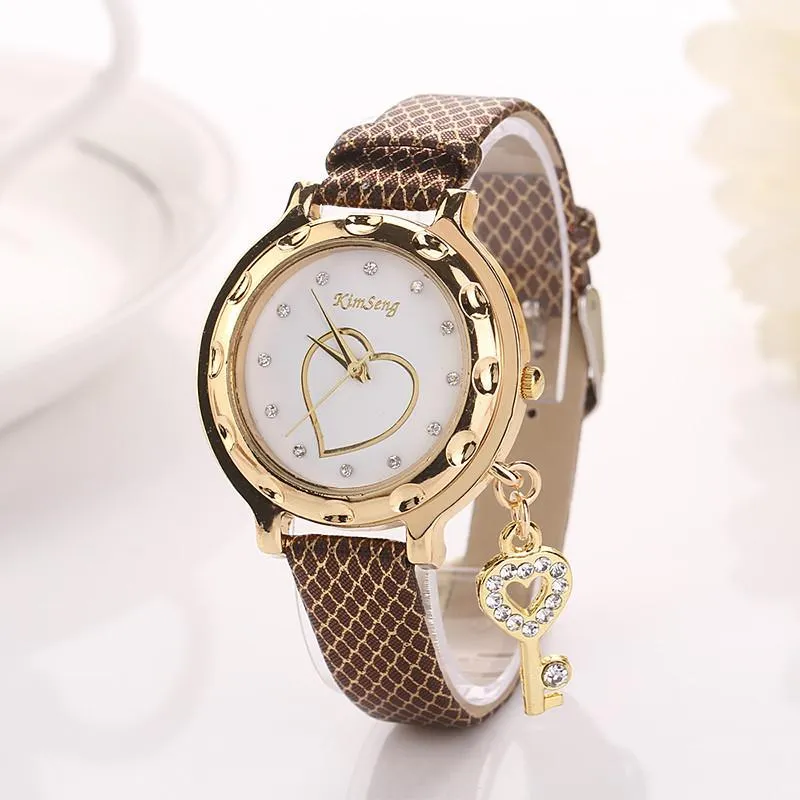 Women's Fashion Band Heart Themed Watch In 8 Colors!