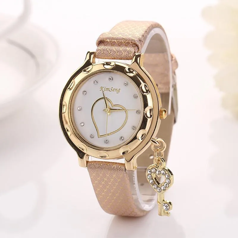 Women's Fashion Band Heart Themed Watch In 8 Colors!