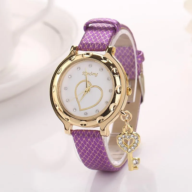 Women's Fashion Band Heart Themed Watch In 8 Colors!