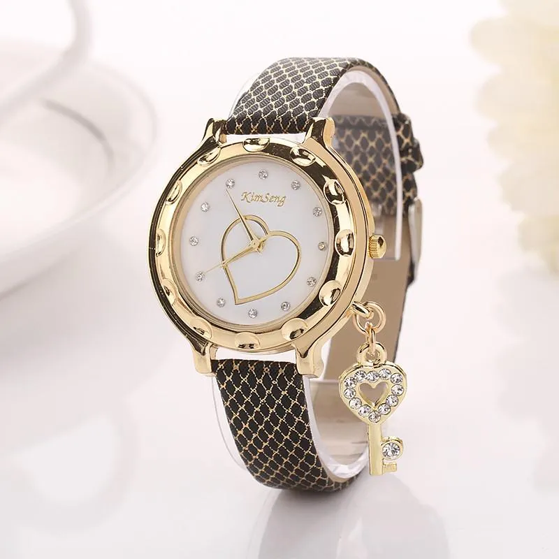 Women's Fashion Band Heart Themed Watch In 8 Colors!