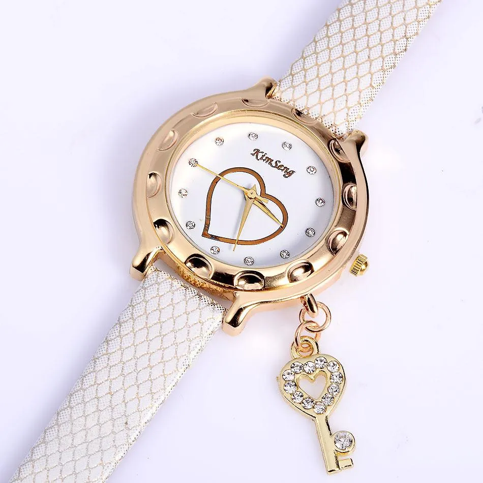 Women's Fashion Band Heart Themed Watch In 8 Colors!