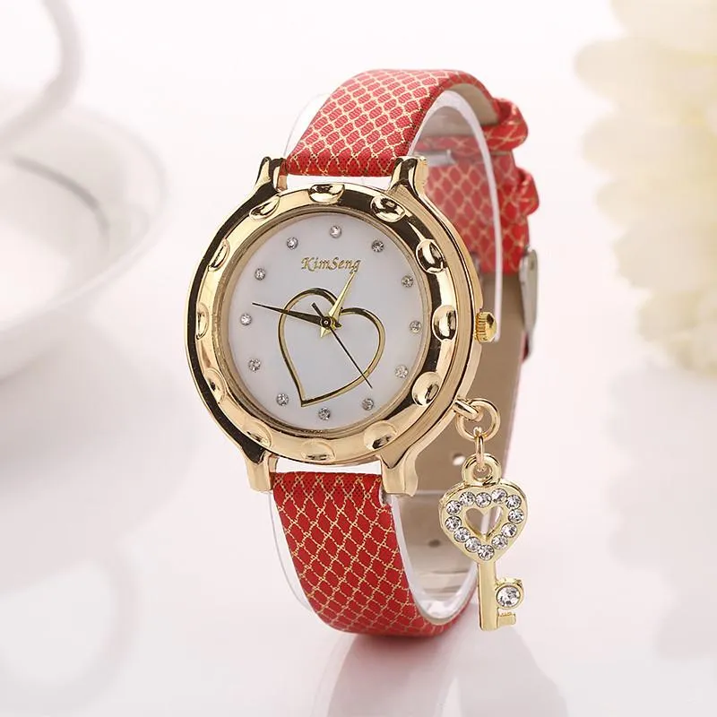 Women's Fashion Band Heart Themed Watch In 8 Colors!