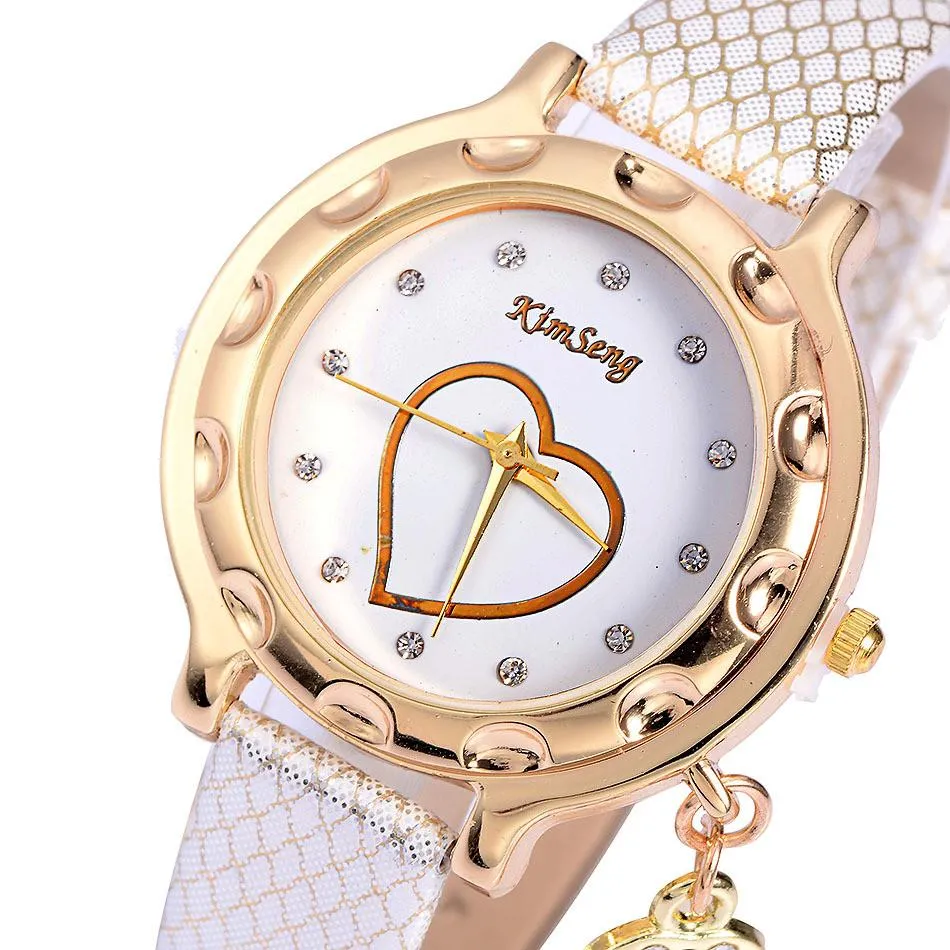 Women's Fashion Band Heart Themed Watch In 8 Colors!