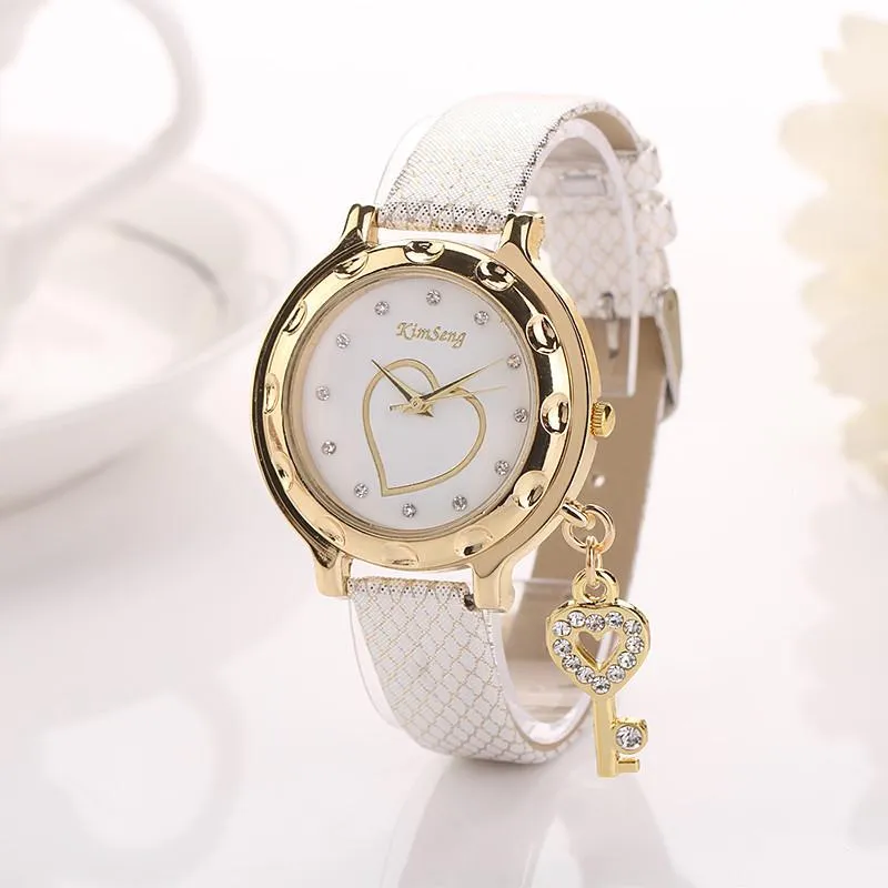 Women's Fashion Band Heart Themed Watch In 8 Colors!