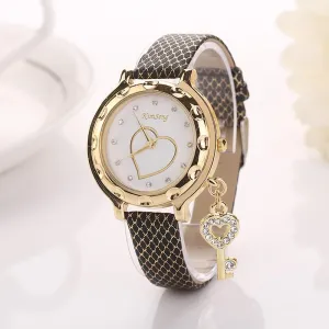 Women's Fashion Band Heart Themed Watch In 8 Colors!