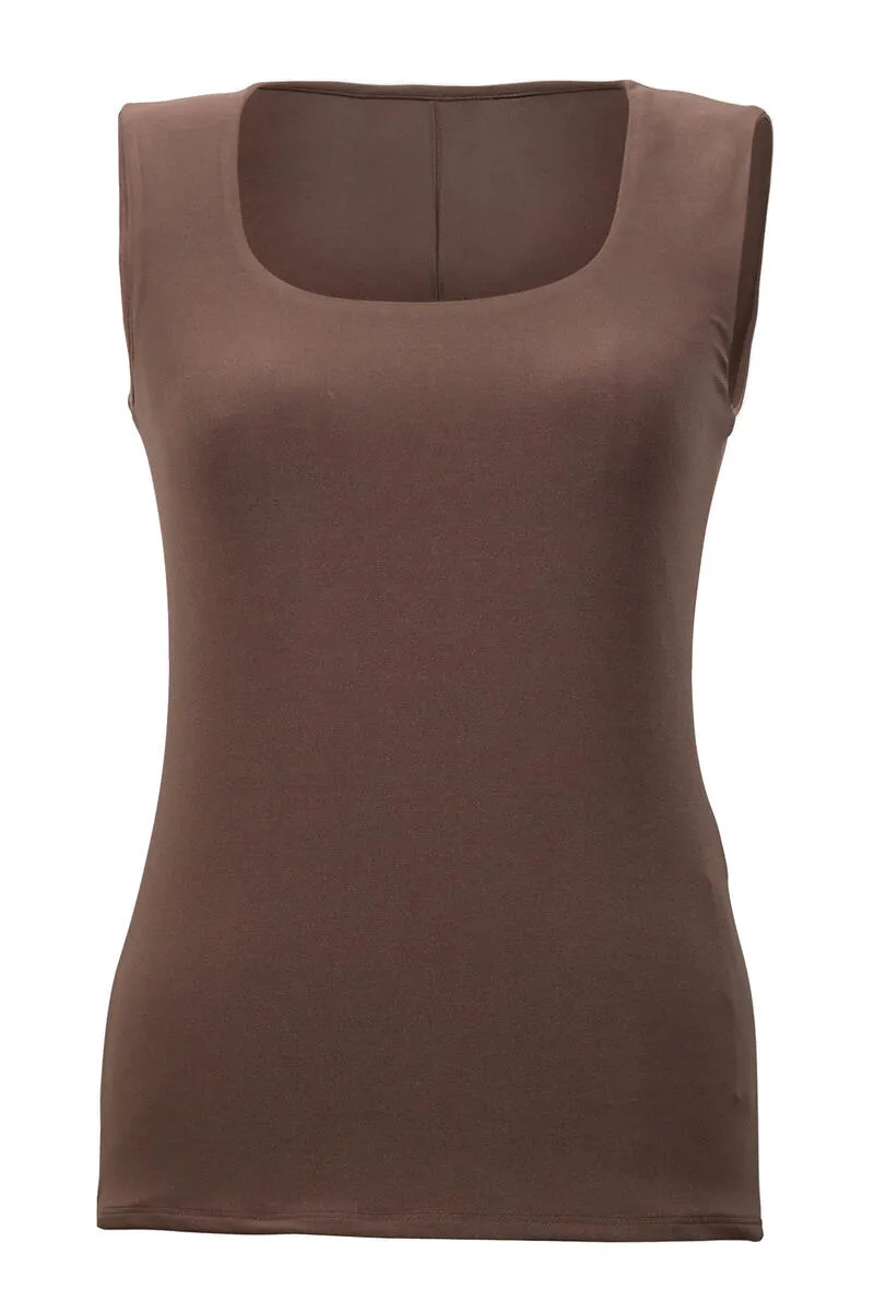 Women's Joseph Ribkoff | Square Neck Tank Top | Mocha