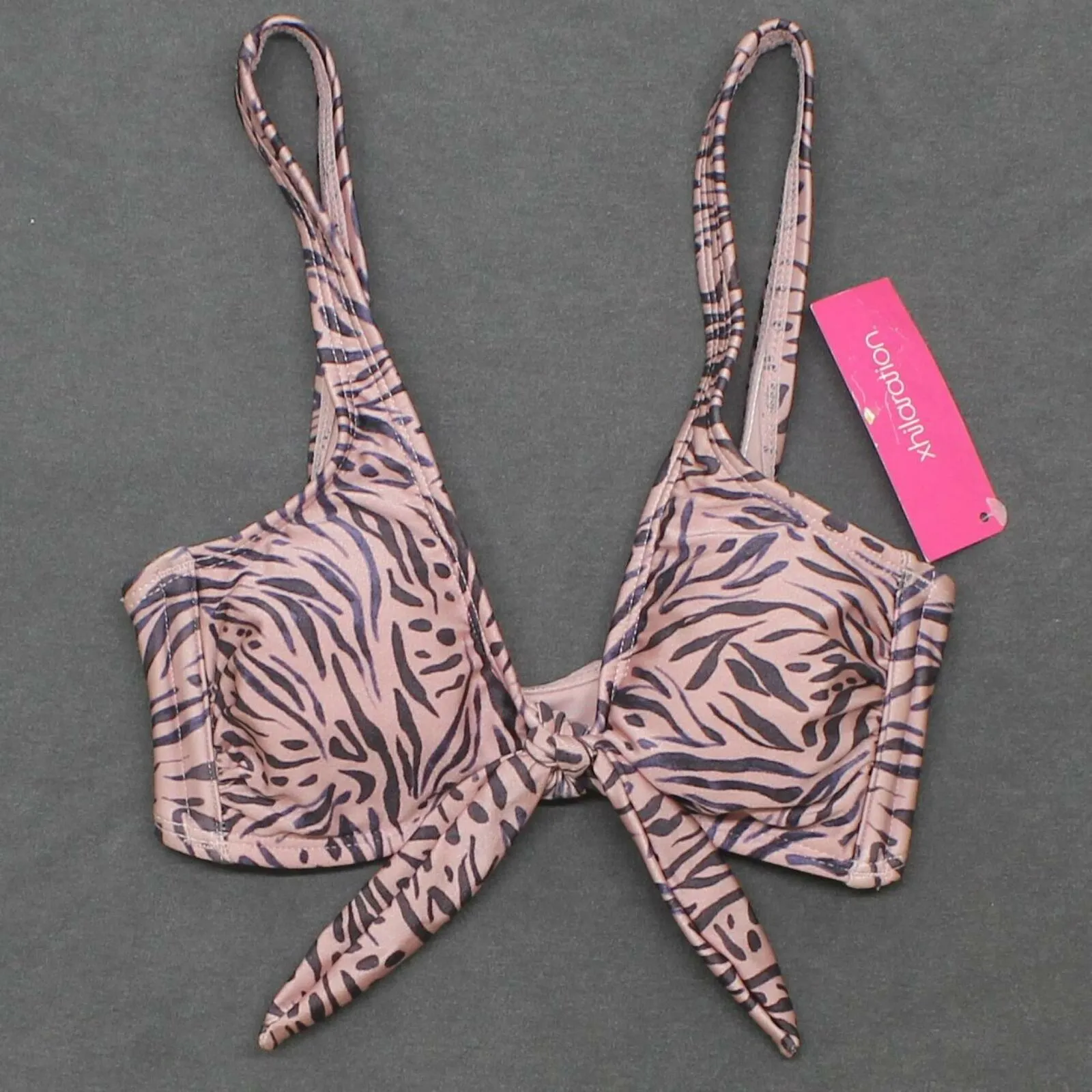 Xhilaration Women's Tie-Front Bralette Bikini Top