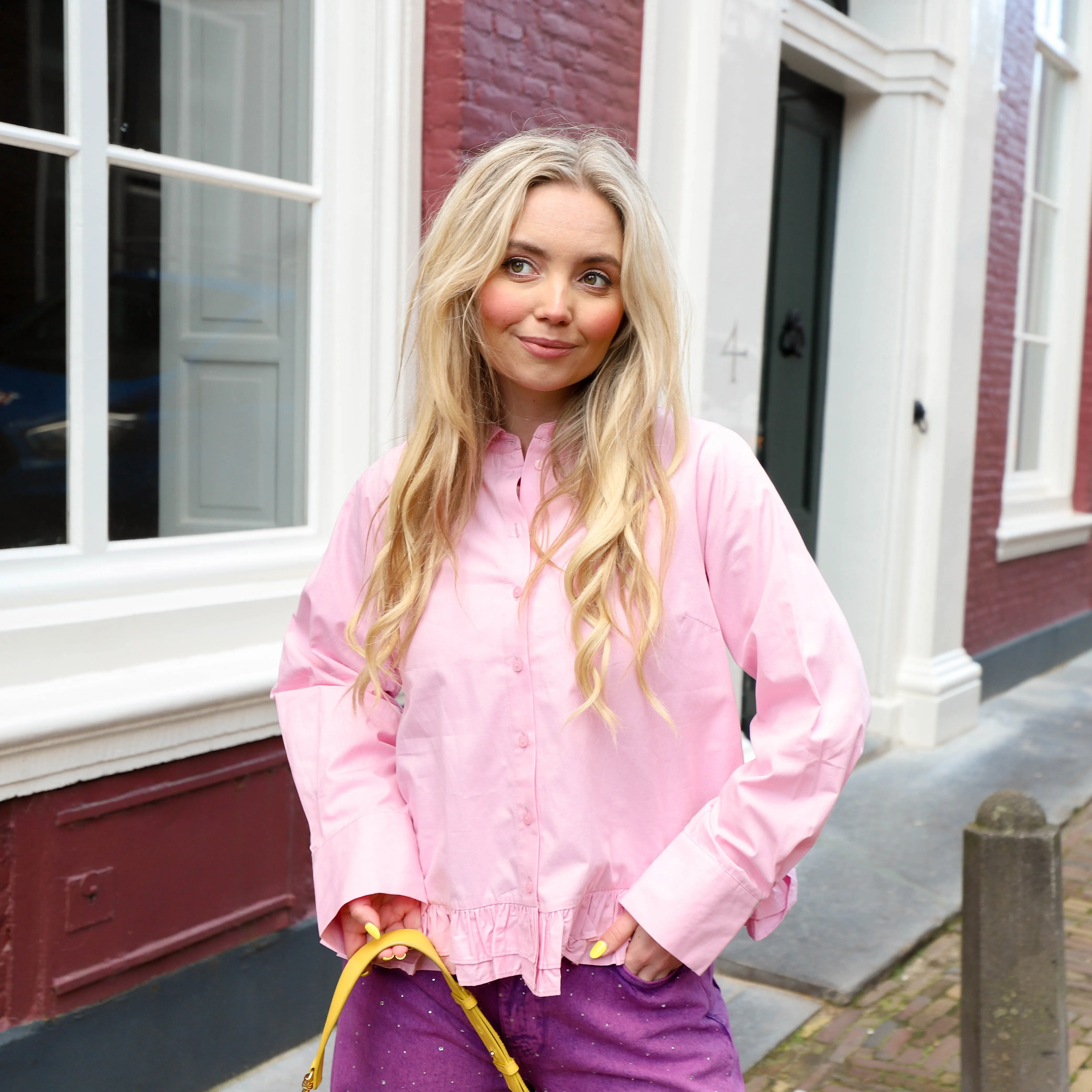 YAS Goya blouse sweet lilac pink